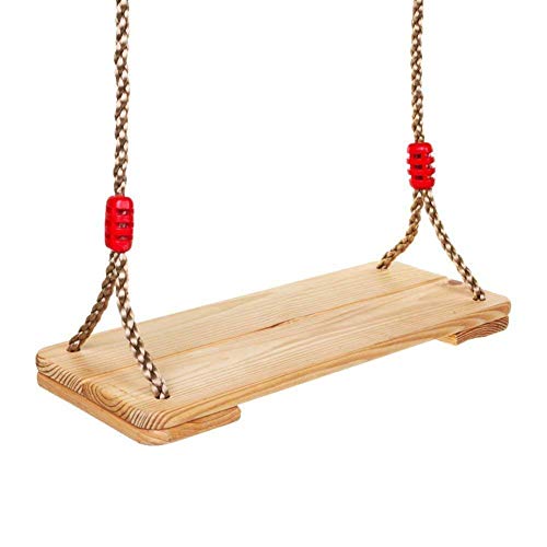 Dripex Schaukel Holz Brettschaukel 100KG Kinderschaukel mit Einstellbares Seil, Schaukelsitz Drinnen und Draußen…