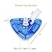 Sea-Thru Triangle Weighted Pool and Spa Vacuum Head with Swivel, Flexible Swimming Pool Vacuum Cleaner Head with Brush and EZ Clips, 11