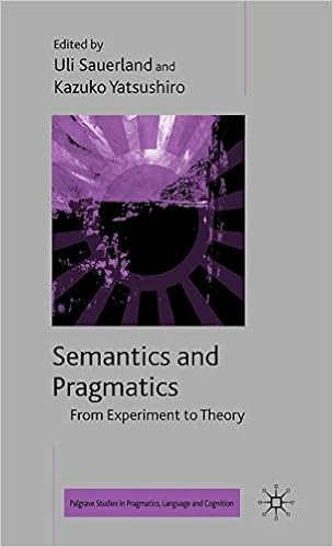 Amazon Com Semantics And Pragmatics From Experiment To Theory Palgrave Studies In Pragmatics Language And Cognition 9780230579064 Breheny R Sauerland Uli Yatsushiro Kazuko Books