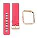 for Blaze Bands, Silicone Replacement Strap with Stainless Steel Frame for Blaze