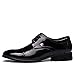 OUOUVALLEY Mens Patent Leather Tuxedo Dress Shoes Lace up Pointed Toe Oxfords 1877 Black 10D(M) US