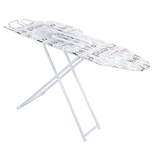 42 Inch Full Size Ironing Board, Foldable & Multi-Functional, White