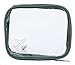 Yasirona Scout Jump TSA Approved SMALL Clear Durable Toiletry Bag for Domestic/International Travel | Quart Size for 3-1-1 Compliant Toiletries/Cosmetics/Accessories in Carry-On Luggage (Green)