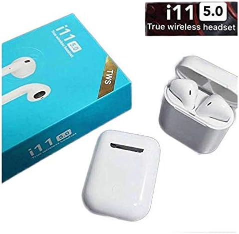 HariHub TWS i11 5.0 True Wireless Earphone with Portable Charging Case for Android/iOS Devices with Sensor. (White)