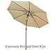 FARLAN Patio Umbrella 9 Ft Outdoor Table Aluminum offset market umbrellas with Push Button Tilt and Crank (9 Ft, Beige)