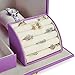SONGMICS Jewelry Box, Girls Jewelry Organizer, Lockable Mirrored Storage Case, Gift Idea, Purple UJBC114P