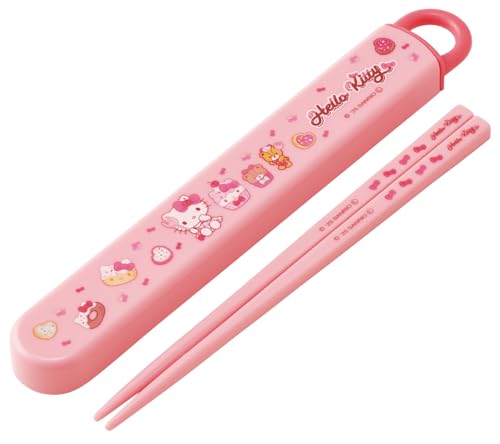 スケーター(Skater) 子供用 箸 箸箱 セット 16.5cm 日本製 スライド式 サンリオ ハローキティ Fancy Snacks Weets 女の子 ABS2AM-A