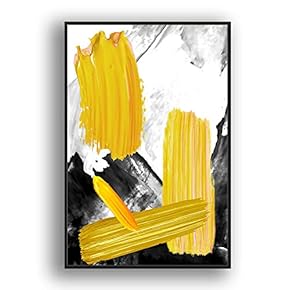 Framed Canvas Wall Art for Living Room, Bedroom Colored Brush Canvas Prints for Modern Home Decoration Ready to Hang - 16"x24" inches