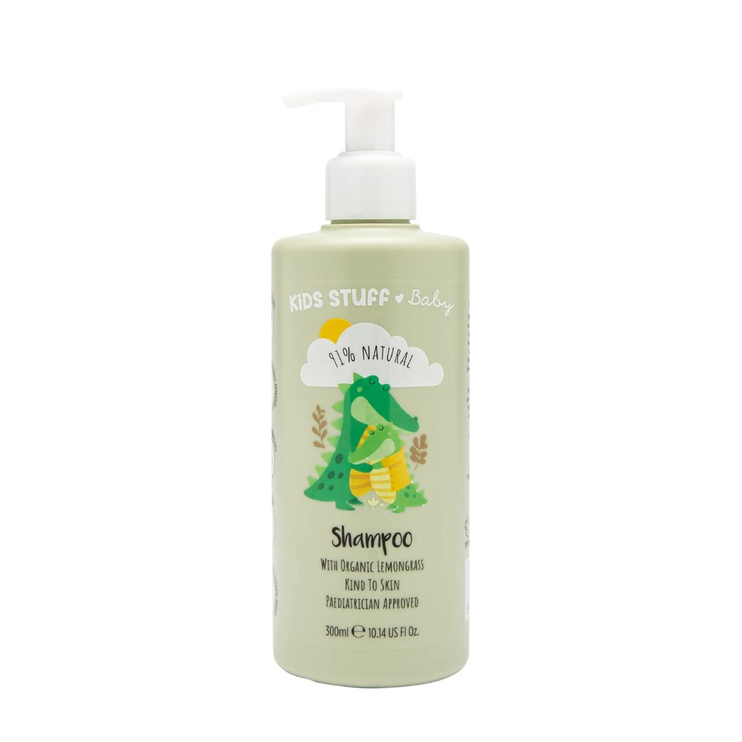 Kids Stuff Baby | Baby Shampoo 300ml | Natural Ingredients | Organic Lemongrass Oil | Dermatologically & Paediatrician Approved | Kind to Sensitive Skin | Vegan | Cruelty-Free