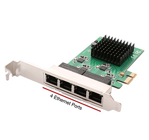 Syba SI-PEX24042 4 Port Gigabit Ethernet PCI-e X1 Network Interface Card