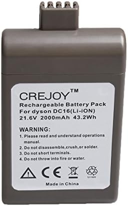 DC16 Battery 21.6V 2000mAh Battery Replacement For Dyson DC16 Handheld Vacuum Cleaners Root 6 Animal DC16 12097,912433-01,912433-03,912433-04