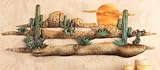 Desert Sunset Cactus Southwest Metal Wall Art