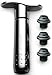 Le Creuset Wine Pump and 3 Stoppers, Black Nickel