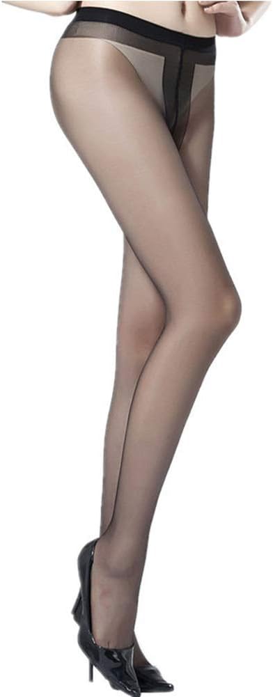 Yevison High Waist T-line Pantyhose 10D Cored Silk Black Stockings