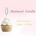 QYPRMX 10 PCS Cake Numeral Candles, Birthday Numeral Candles, Number 0-9 Glitter Cake Topper Decoration for Birthday Favor, Party Celebration