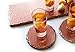 Renee Redesigns Handmade Rose Gold Slate Stone Coasters For Drinks | Protect Your Elegant Surfaces From Drink Rings and Spills | Unique 4-Piece Holiday Gift Set, Round - 4 x 4 inches