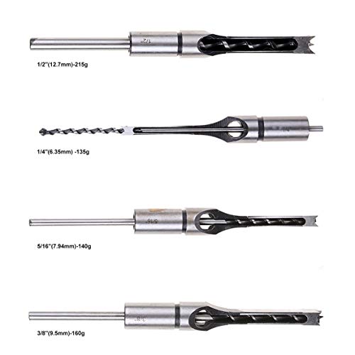 Square Hole Mortiser Drill Bit Hole Drill Guide Positioner Mortising Chisel Drill for DIY Woodworking Electric Drill Tools