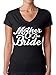 Awkwardstyles Women's Mother Of The Bride V-neck T-shirt W Tee Shirt + Bookmark L Black