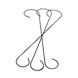 Best Home Products Metal 24" S-Hooks - Set of 3 - Extra Long, Multi-use, Bird Feeders & Plants - Premium Quality Rust Resistant Steel - Outdoor/Indoor Use (3)