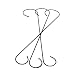 Best Home Products Metal 24" S-Hooks - Set of 3 - Extra Long, Multi-use, Bird Feeders & Plants - Premium Quality Rust Resistant Steel - Outdoor/Indoor Use (3)