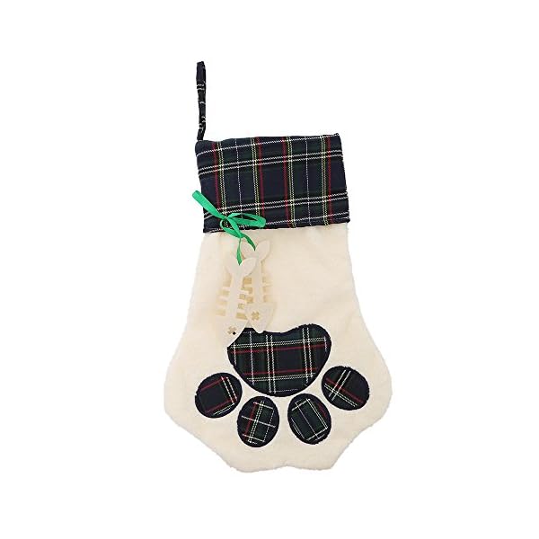 LO LORD LO Christmas Stocking for Pet Cat Large Paw Stocking for Personalize (Cat Paw Stocking)
