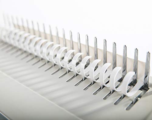 BNC 19 Rings Letter Size Plastic Comb Bindings White Color Pack of 100 6mm (1/4")