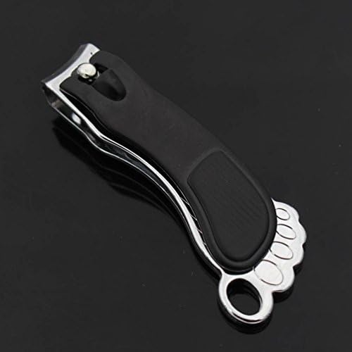 Liangery Mini Size Cute Baby Feet Shape Nail Clippers Carbon Steel Nail Scissors Black 1.97inch