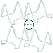 BANBERRY DESIGNS White Wire Easel Display Stands - Plate Holders - Metal - 4 Inch High - Pack of 4 Pcs.