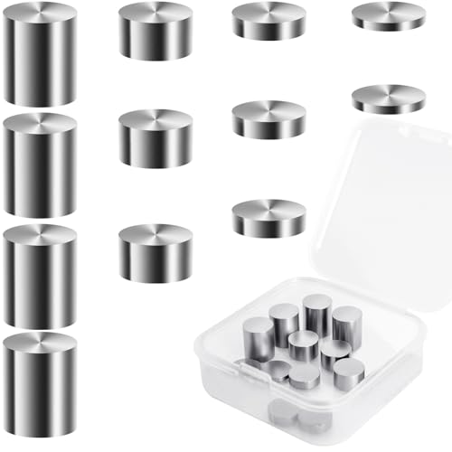 Tungsten Weights 3.25 Ounce 3/8 Inch Incremental Cylinders Car Weights Compatible with Pinewood Car Derby Weights, 12 Pieces, 4 Sizes