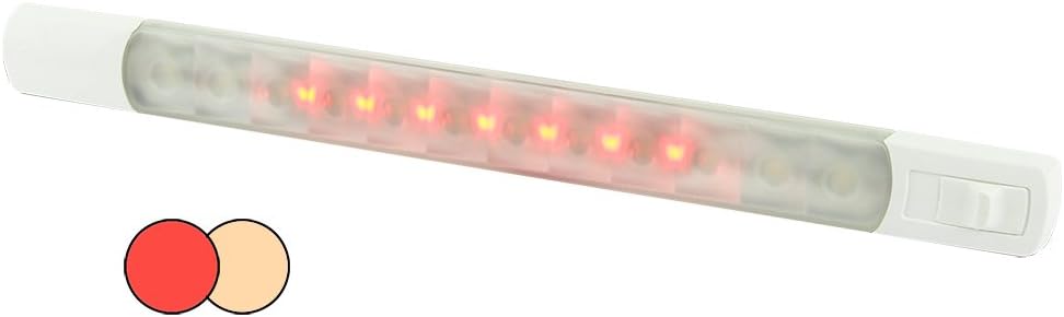 Hella Marine Surface Strip Light w/Switch - Warm White/Red LEDs - 12V