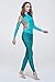 Cokar Green Swimwear Ladies Full Length Swim Leggings Swimming Tights, Dark green, Asian XL = US L