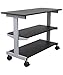 Stand Up Desk Store 3-Shelf Rolling Bookcase and Organizer on Wheels