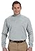 Devon & Jones Adult Sueded Cotton Jersey Mock Turtleneck L GREY HEATHER