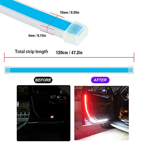 2pcs Universal Car Door Warning Lights Accessories Light 47.2\