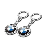 Bailunte Compatible for BMW Keychains 3D Car Logo Key Chain Key Ring Accessories Gift Present for Men and Woman (2pcs)