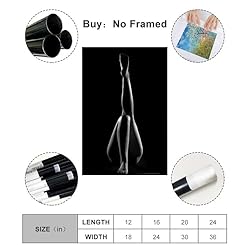 Sexy Nude Girl Wall Art Black White Nude Woman Sexy