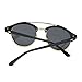 AEVOGUE Polarized Sunglasses Mens Semi-Rimless Retro Unisex Glasses AE0504 (Black, 51)