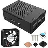 GeeekPi Case for Raspberry Pi 3 Model B+ (B Plus), Pi 3 Case with Fan, 3PCS Heatsinks for Raspberry Pi 3/2 Model B (Not Inclu
