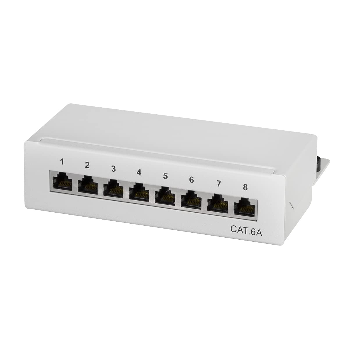 LogiLink Professional Patch Panels, Table/Wall/Desktop, STP (Shielded) light grey 8-Port — image 1