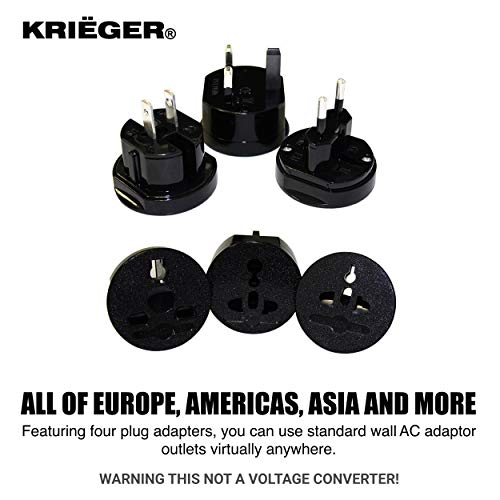KRIGER Small Size Worldwide International Travel Plug Adapter Kit- 150+ Countries