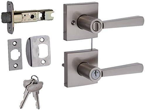 Baldwin 354SPL SQR 15 SMT CP Prestige Spyglass Entry Lever Featuring Smart Key, Satin Nickel by Baldwin