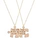 LUX ACCESSORIES You are The Missing Piece to My Puzzle BFF Best Friends Forever Pendant Necklace (2pc)