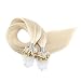 Moresoo 24 Inch Platinum Blonde Hair Extensions Micro Beads Human Hair Micro Loop Ring Human Hair Extensions Platinum Blonde #60 Real Human Hair Extensions 50g 50 Strands