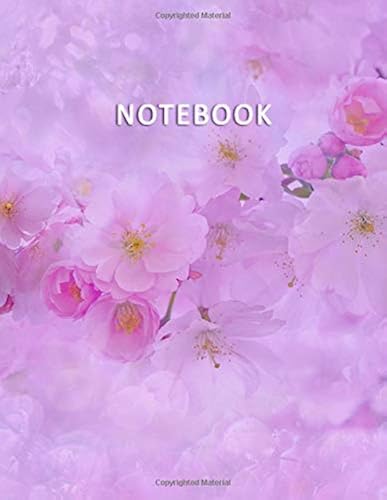 Download Notebook: Notebook para notas con 100 páginas blancas y numeradas - Índice de inicio - Elegante portada con hermosas flores moradas - Tamaño A4 - Diario, Doodles, Bocetos, Dibujos, Notas, Memorias PDF