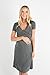 Baby Be Mine Ultra Soft Maternity/Nursing Nightgown Dress, Breastfeeding Nightwear (M 6-8, Dark Grey)
