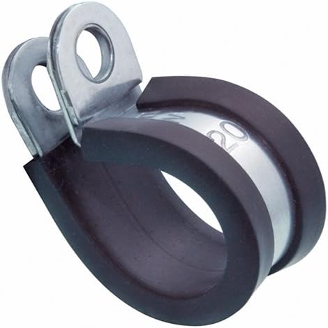 Stainless Steel Fastening clamps DIN 3016 with rubber inlay, 38mm, AISI304