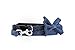 Funky Berries Denim Nylon Leash with Padded Handle and Matching Bow Tie Dog Collar Set Including Pet ID Tag Bone Shaped. Adjustable Collar for Medium Dog by