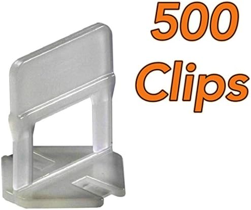 [500 Piece] Clips For Tile Leveling System by RMS. 1/16 Inch (1.5mm) Spaced CL-500 Anti Lippage Effortless Way to Lock In Your Large and Heavy Tiles. Get Professional Results Every Time.