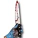 Rubber Johnnies International Bloody Kitchen Knife, Myers Style, Realistic, Movie Prop, Halloween, Horror