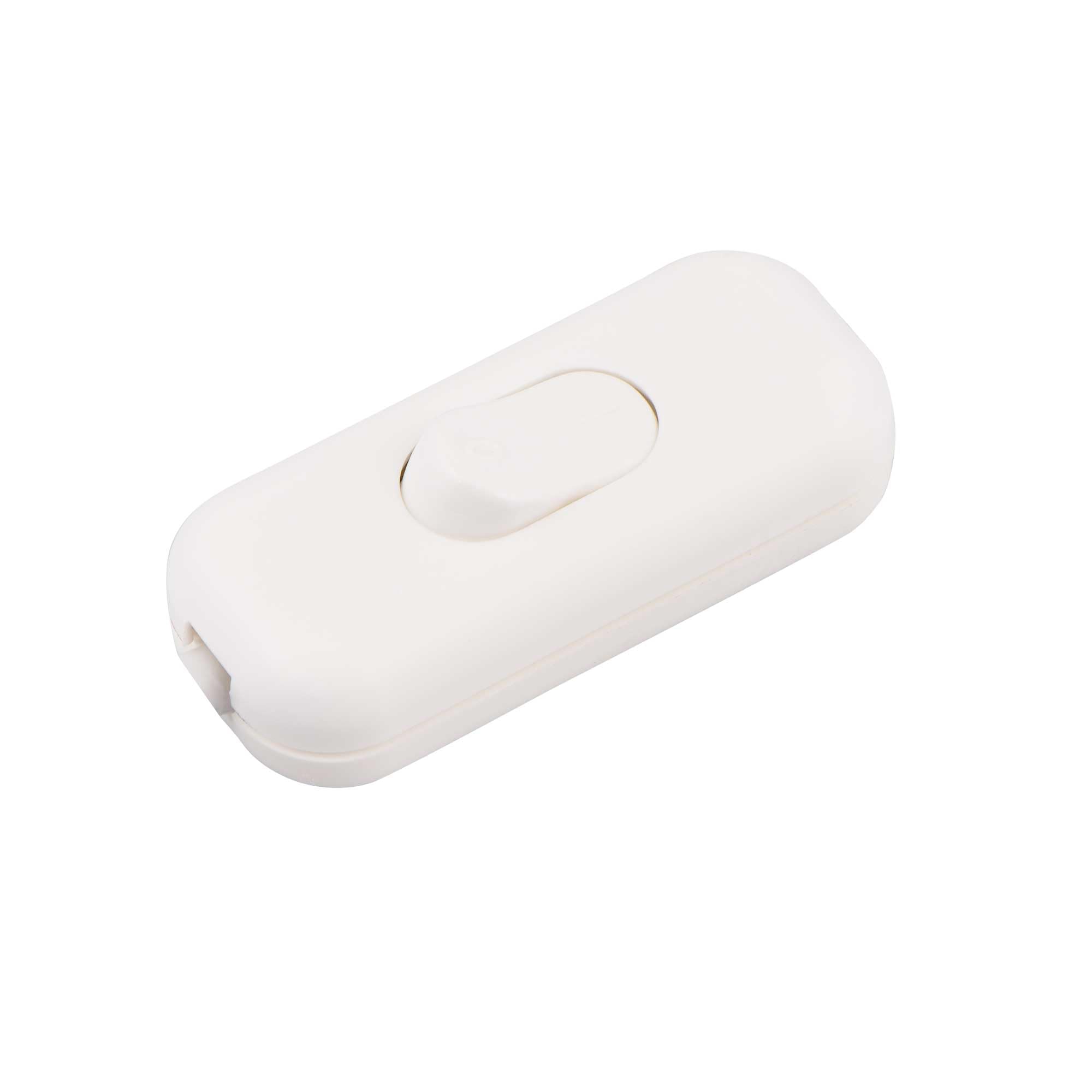 ElekTek Low Profile in-Line Torpedo Switch 2 Amp Double Pole Use 2 or 3 Core Flex White